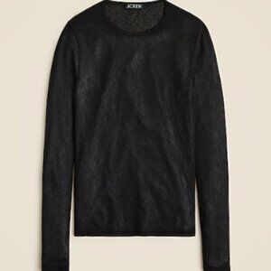 J.Crew Sheer long sleeve top, size L.